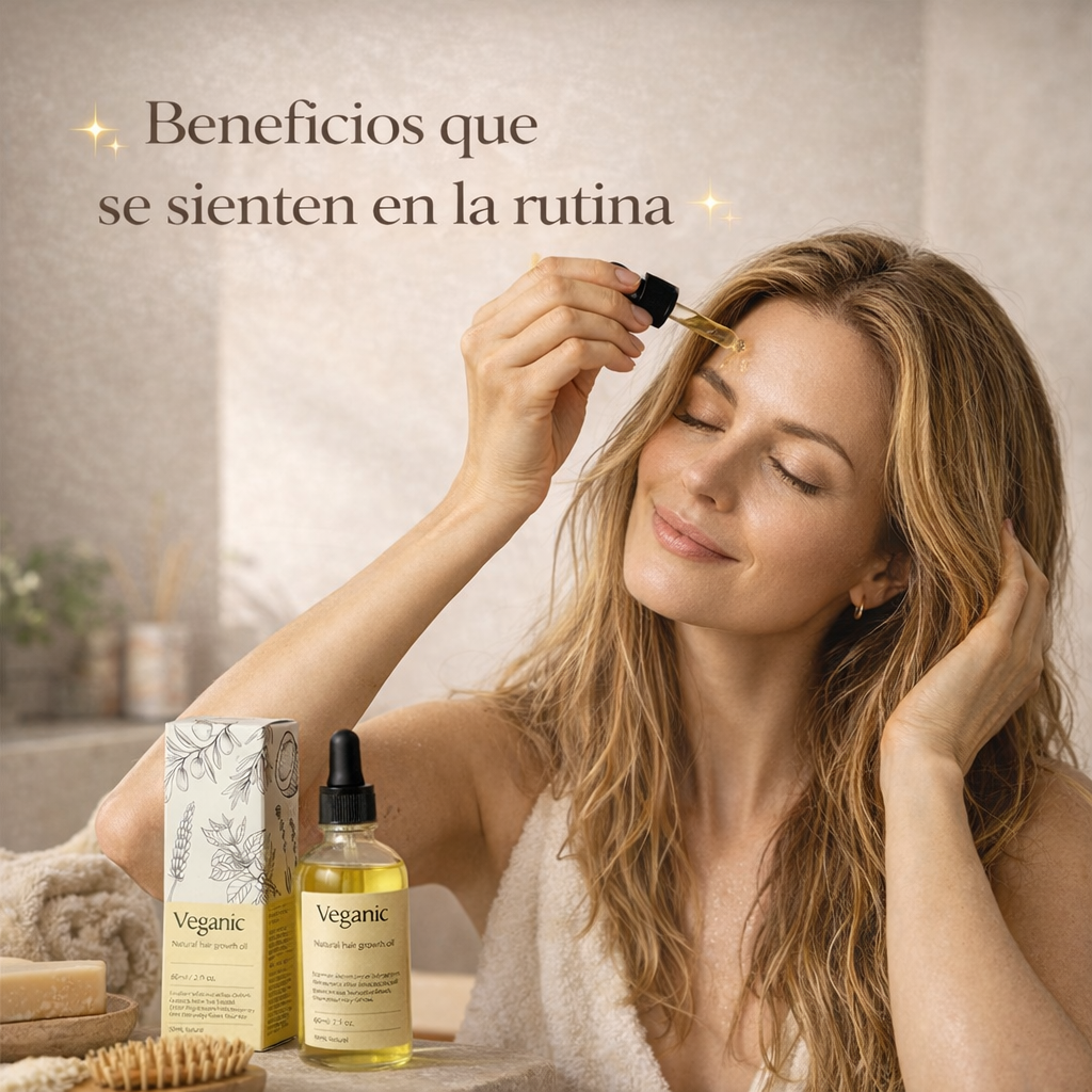 Veganic | Tratamiento de Aceite Natural para el Crecimiento del Cabello