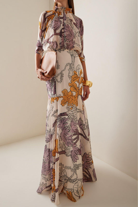 Walda | Vestido con Estampado Floral Botánico
