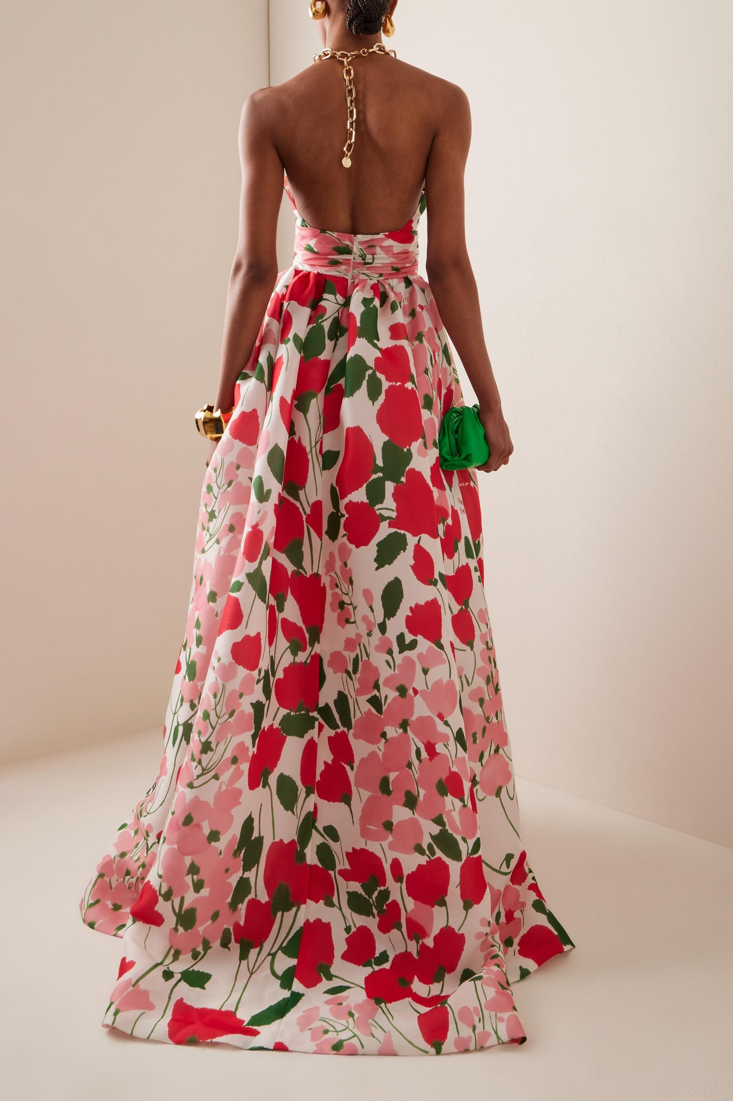 Wilma | Vestido Largo Floral con Cuello Halter