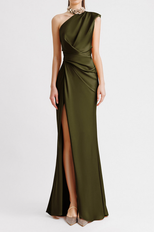 Wadie | Vestido Elegante con Acabado Satinado
