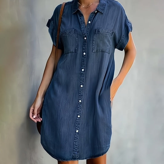 Penélope | Vestido de Denim Cómodo para Mujeres