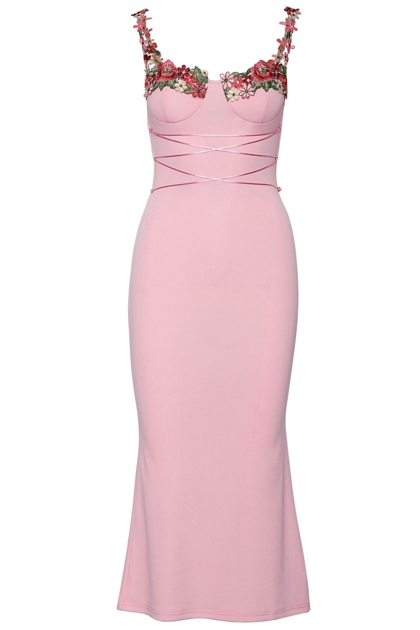 Wenda | Vestido Ceñido con Tirantes Florales