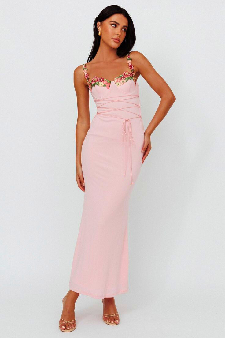 Wenda | Vestido Ceñido con Tirantes Florales