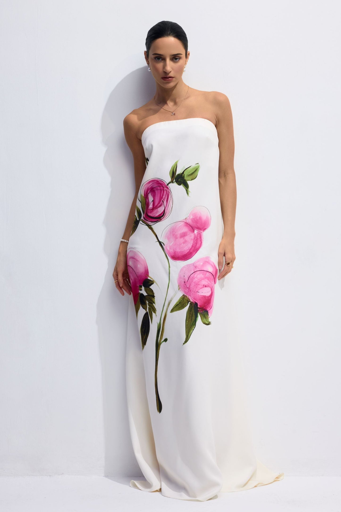 Weslynn | Vestido Largo con Estampado de Grandes Flores