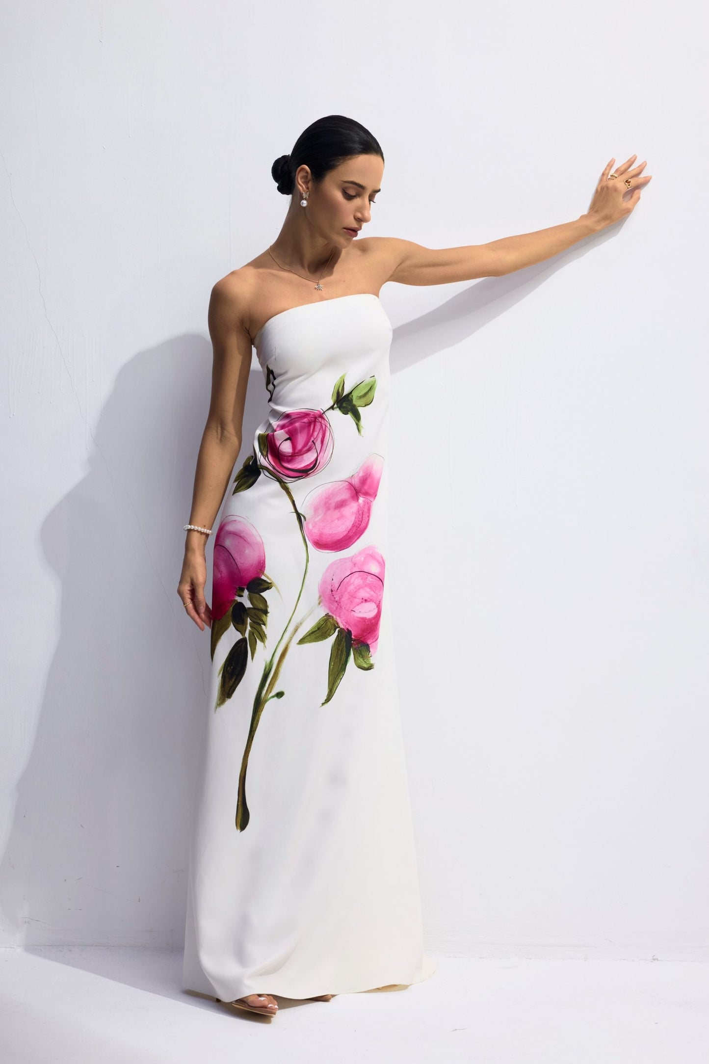 Weslynn | Vestido Largo con Estampado de Grandes Flores