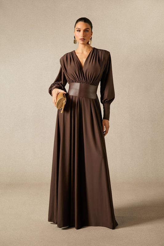 Windy | Vestido de Manga Larga con Escote en V