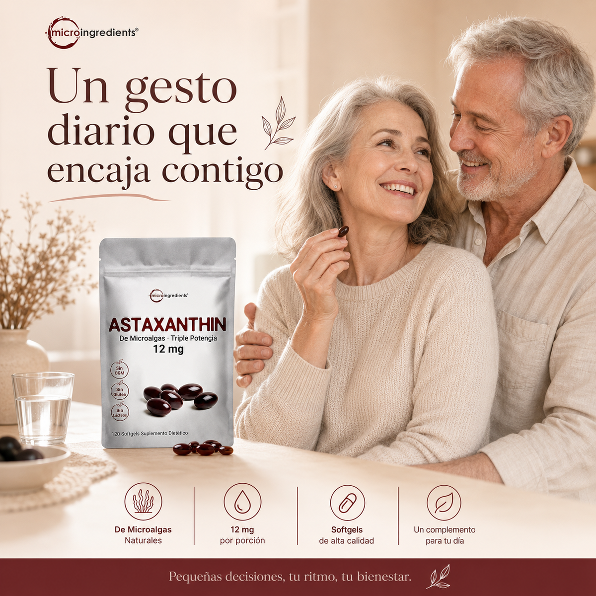 Cápsulas De Astaxantina 12 mg | Apoyo Antioxidante
