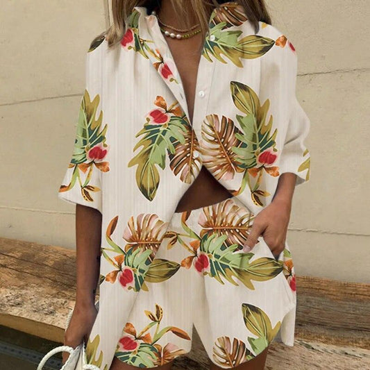 Belle | Conjunto con Estampado de Hojas Tropicales