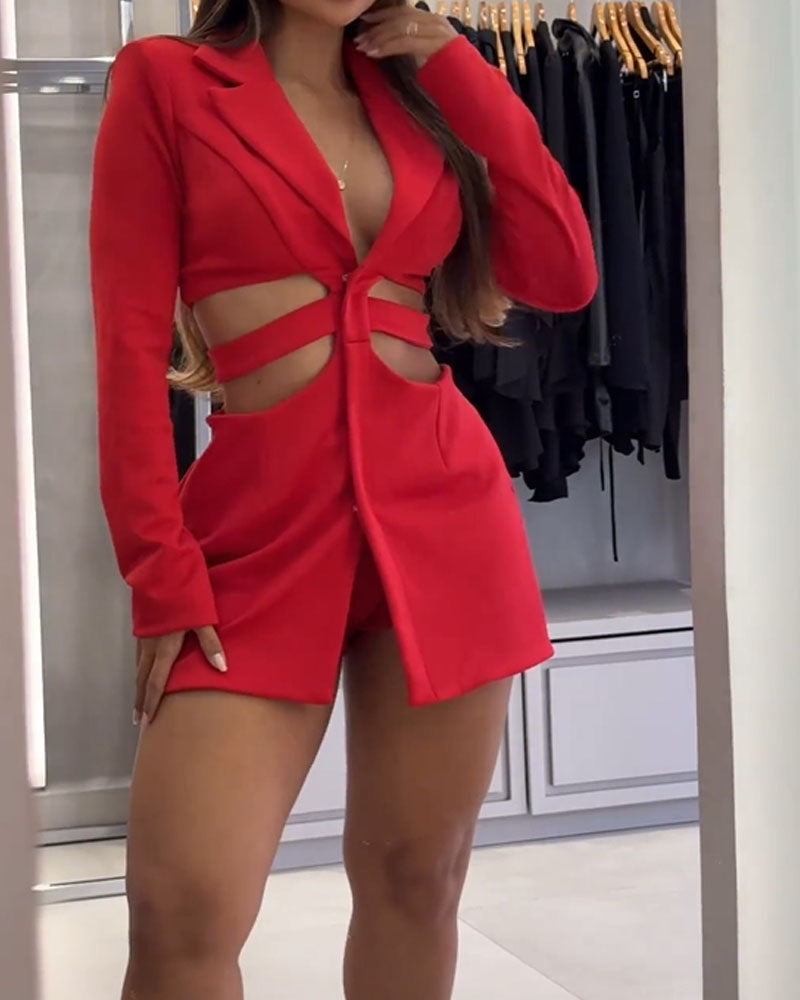 Norah | Conjunto de Vestido estilo Blazer con Cintura Hueca