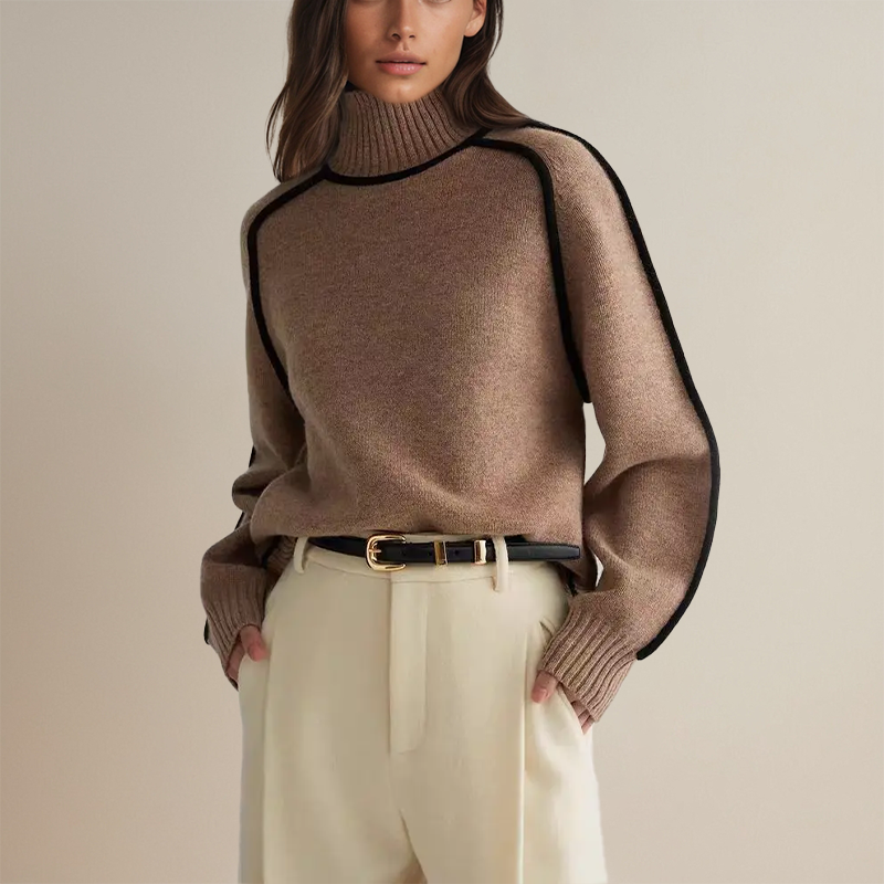 Freya | Abrigo de Cuello Alto en Cashmere