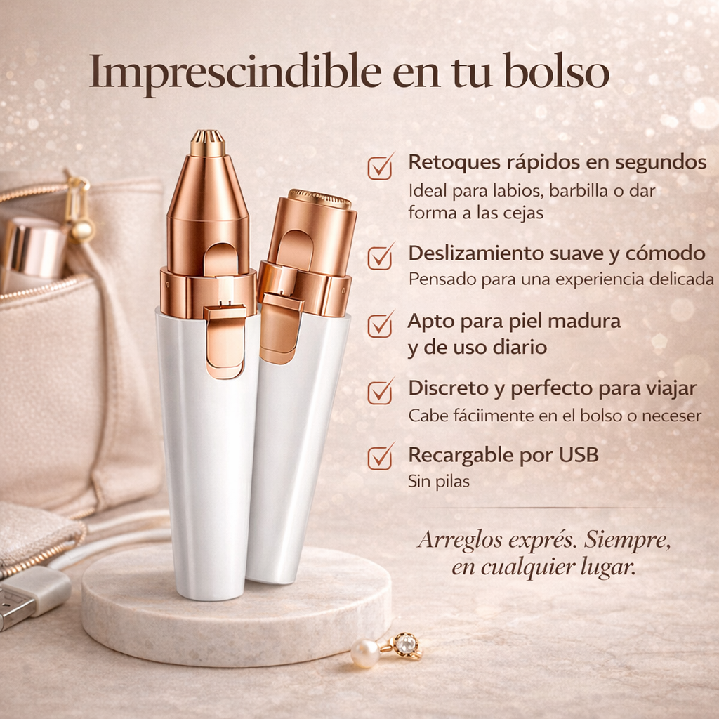 GlowTrim | Depiladora Facial 2 En 1
