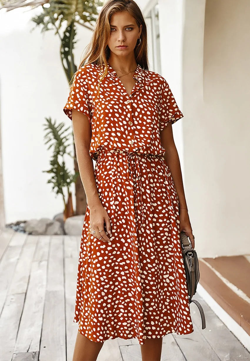 Lester | Vestido Midi a Manchas