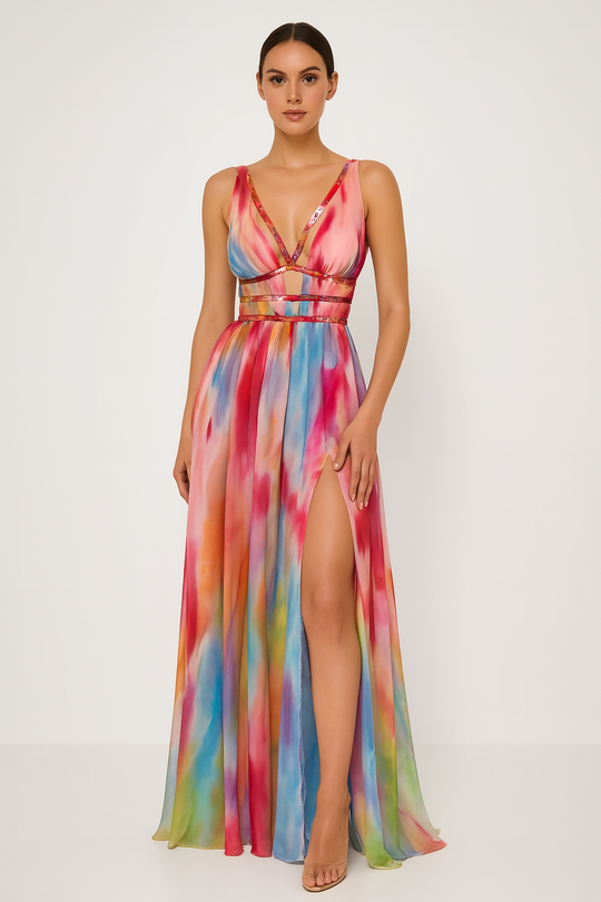 Venetia | Vestido Largo Multicolor