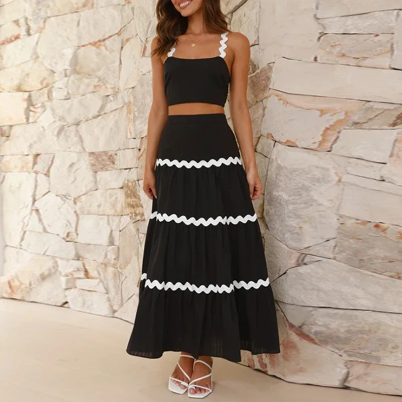 Hazel | Conjunto de falda larga y top