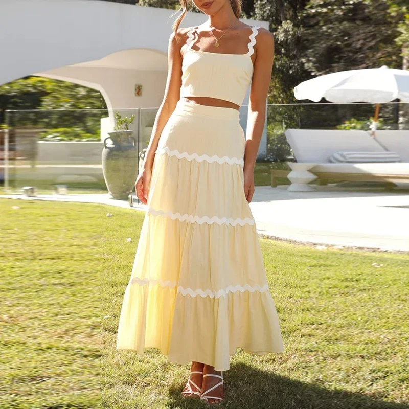 Hazel | Conjunto de falda larga y top