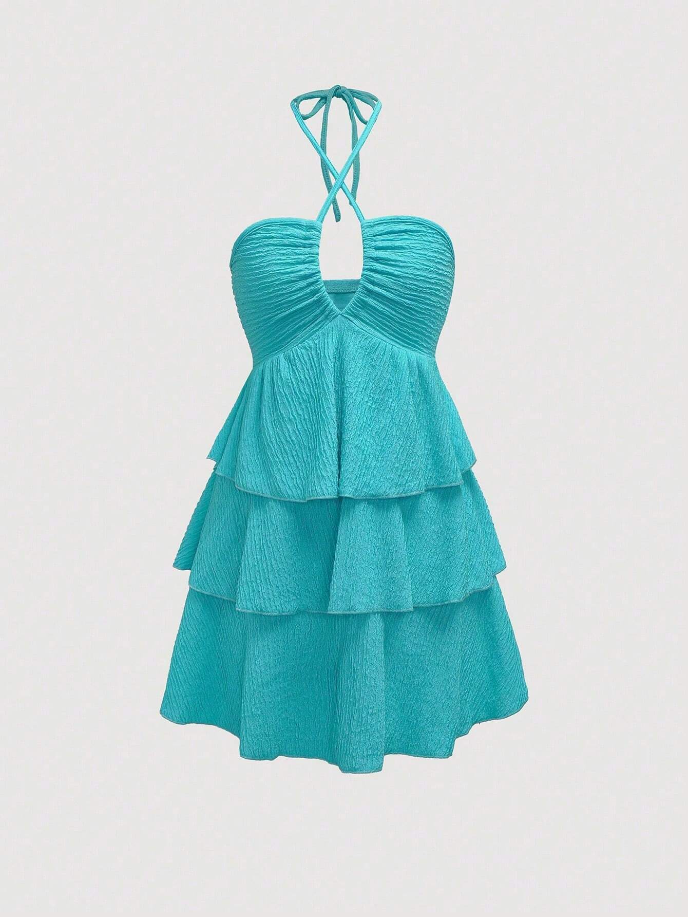 Zoraida | Mini Vestido Halter con Volantes