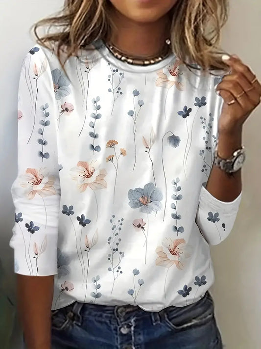 Mirelle | Camiseta floral de manga larga