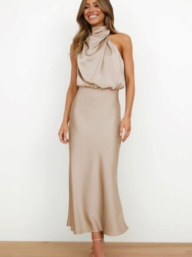 Kerensa | Elegante Vestido de Cuello Halter