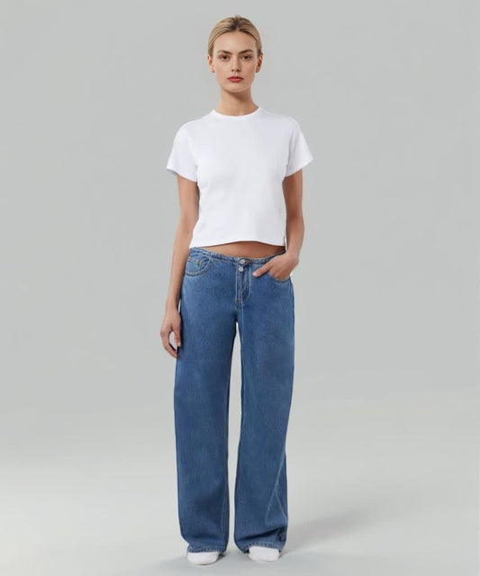 Mawiya | Pantalones de Jeans de Cintura Baja