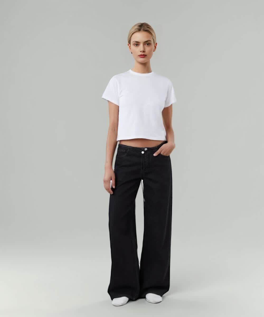 Mawiya | Pantalones de Jeans de Cintura Baja