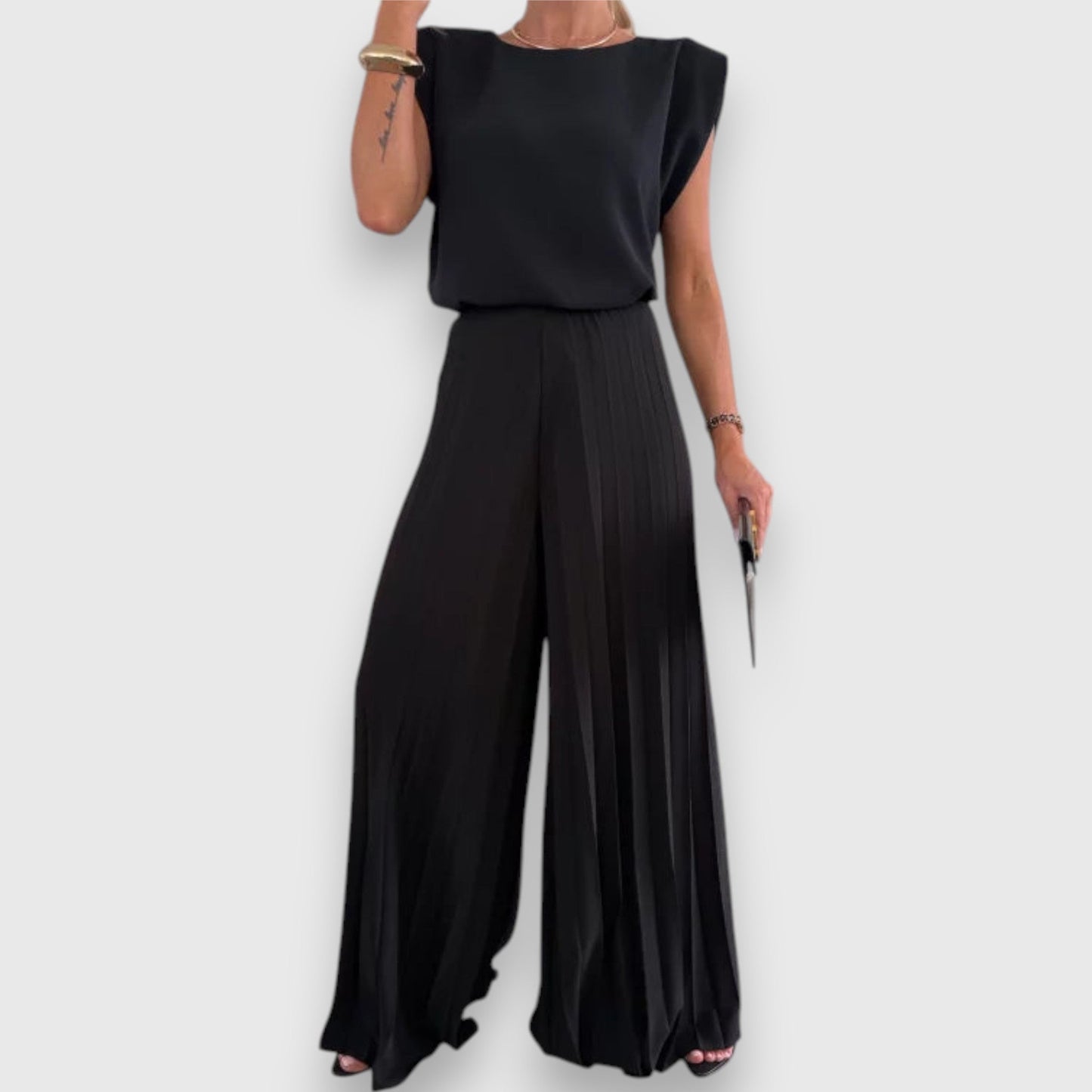 Manja | Conjunto casual de pantalones plisados