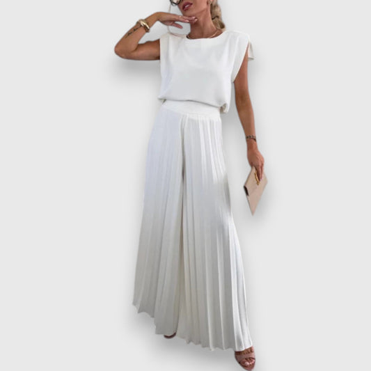 Manja | Conjunto casual de pantalones plisados