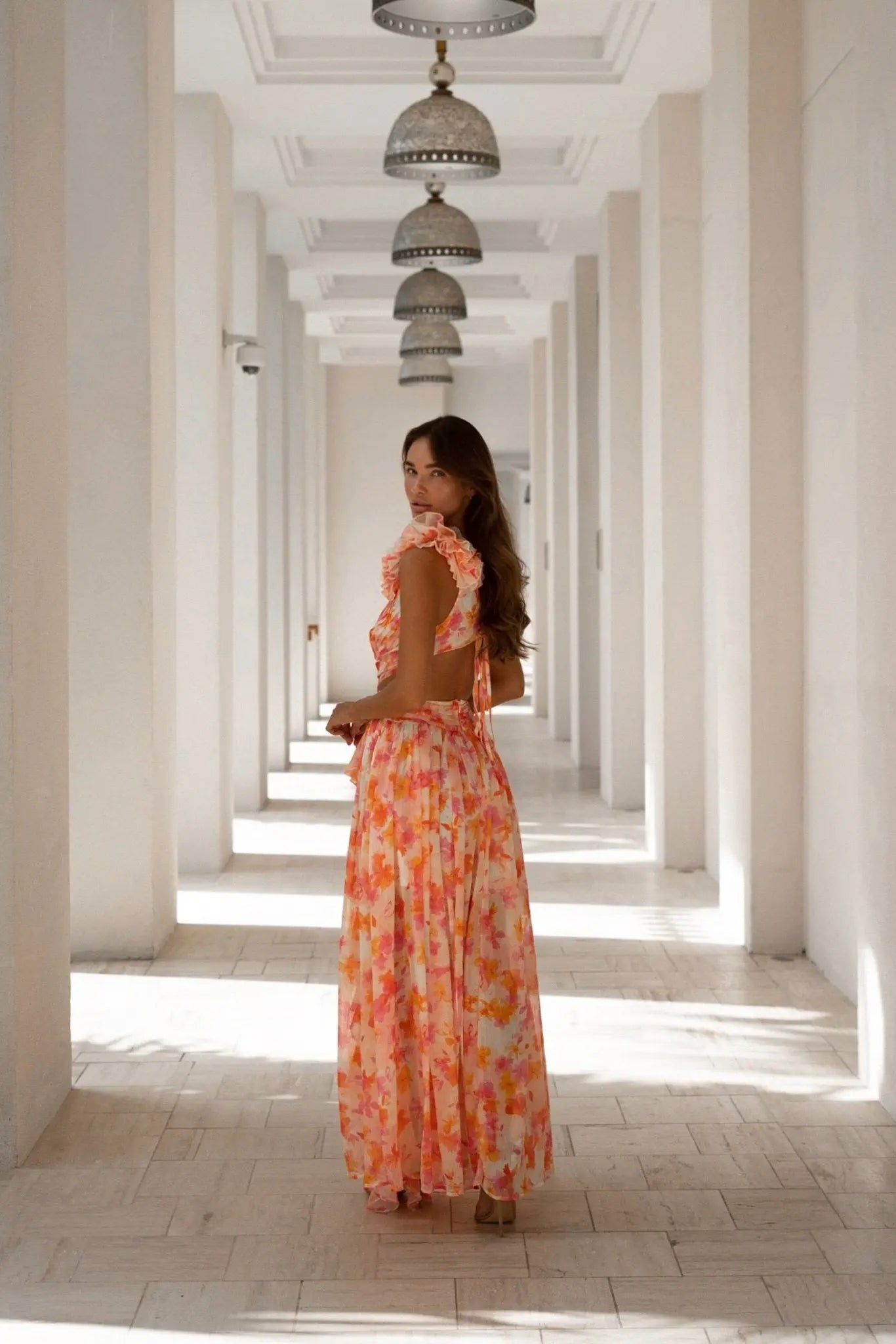 Xelene | Romántico Vestido Largo de Flores