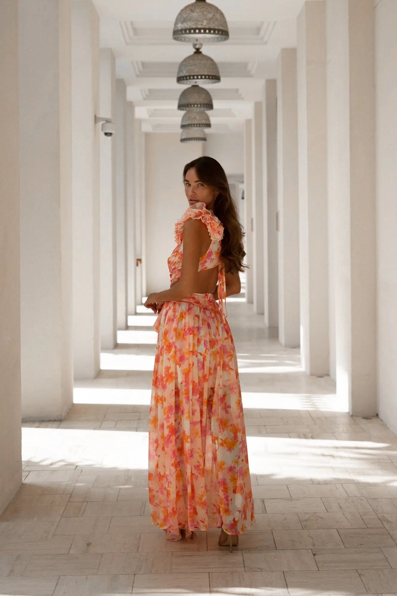 Xelene | Romántico Vestido Largo de Flores