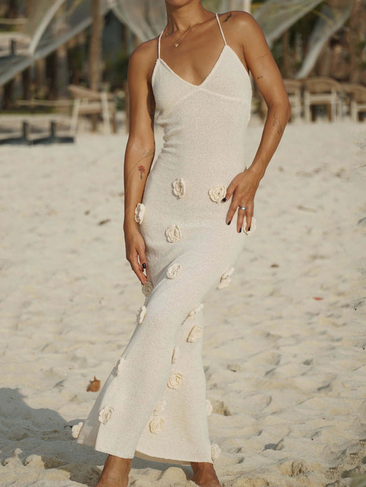 Zanya | Vestido Largo con flores en 3D
