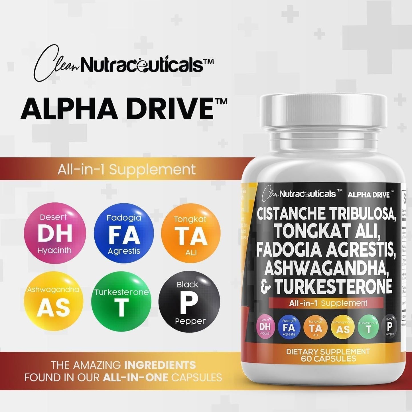 AlphaMen | Apoyo Herbal para la Testosterona, Fuerza y Vitalidad