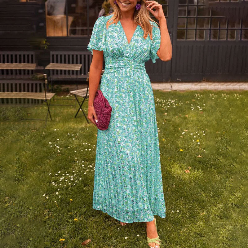 Emer | Vestido largo con flores primaverales