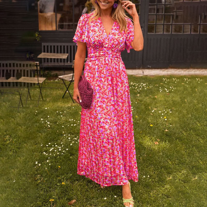 Emer | Vestido largo con flores primaverales