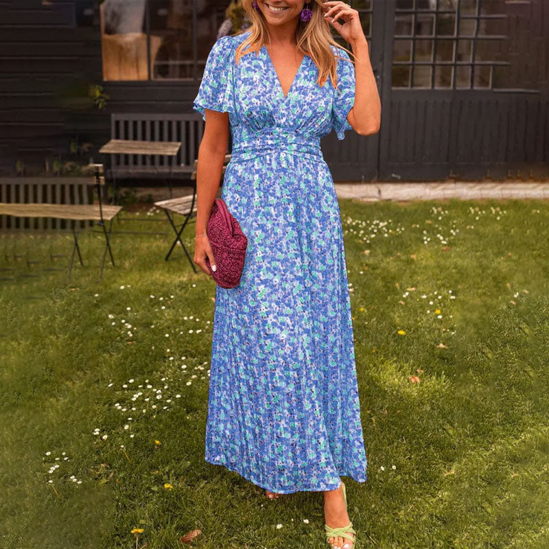 Emer | Vestido largo con flores primaverales