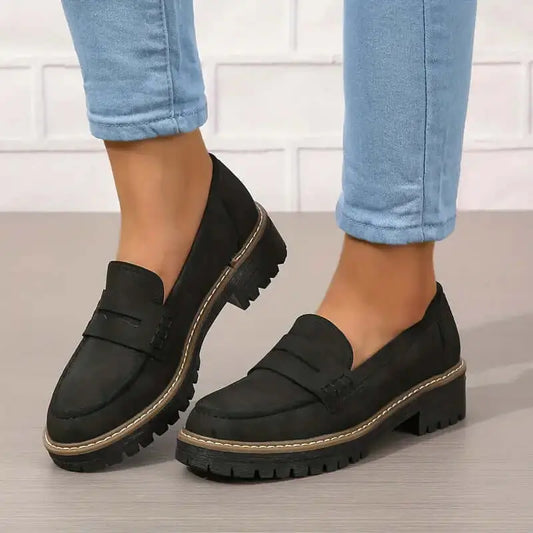 Blanc | Mocasines estilo Vintage para Dama