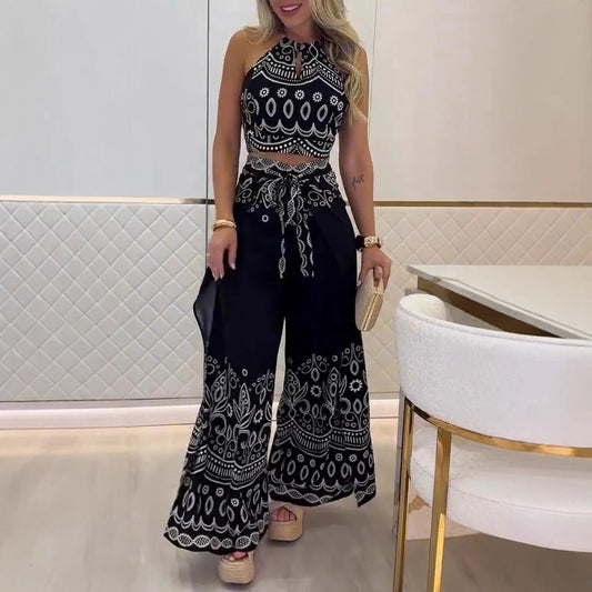 Jacqueline | Conjunto Casual con Estampado Retro