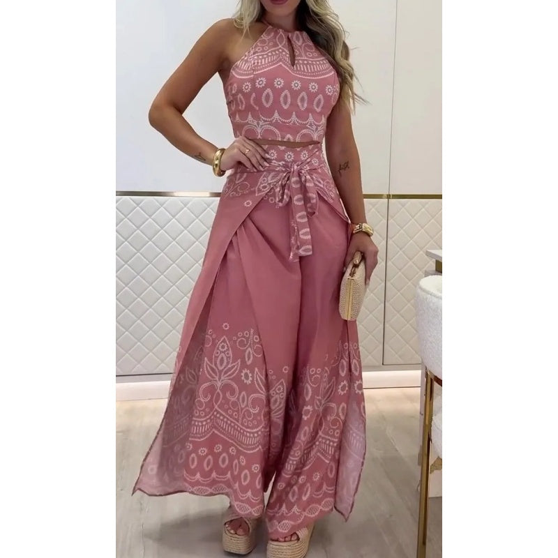 Jacqueline | Conjunto Casual con Estampado Retro