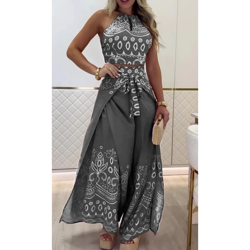 Jacqueline | Conjunto Casual con Estampado Retro