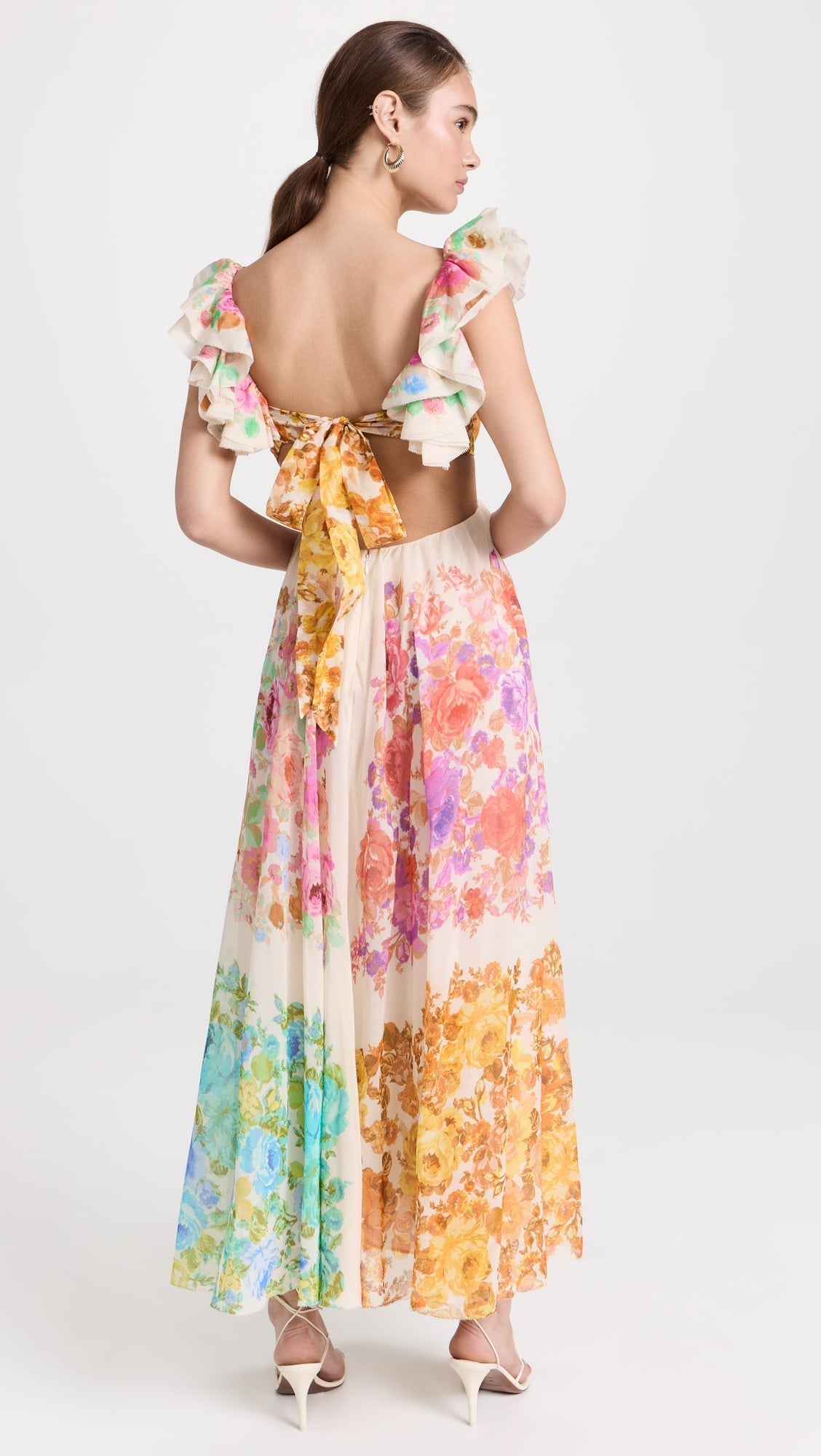 Zelia | Vestido Midi con Tirantes de Volantes