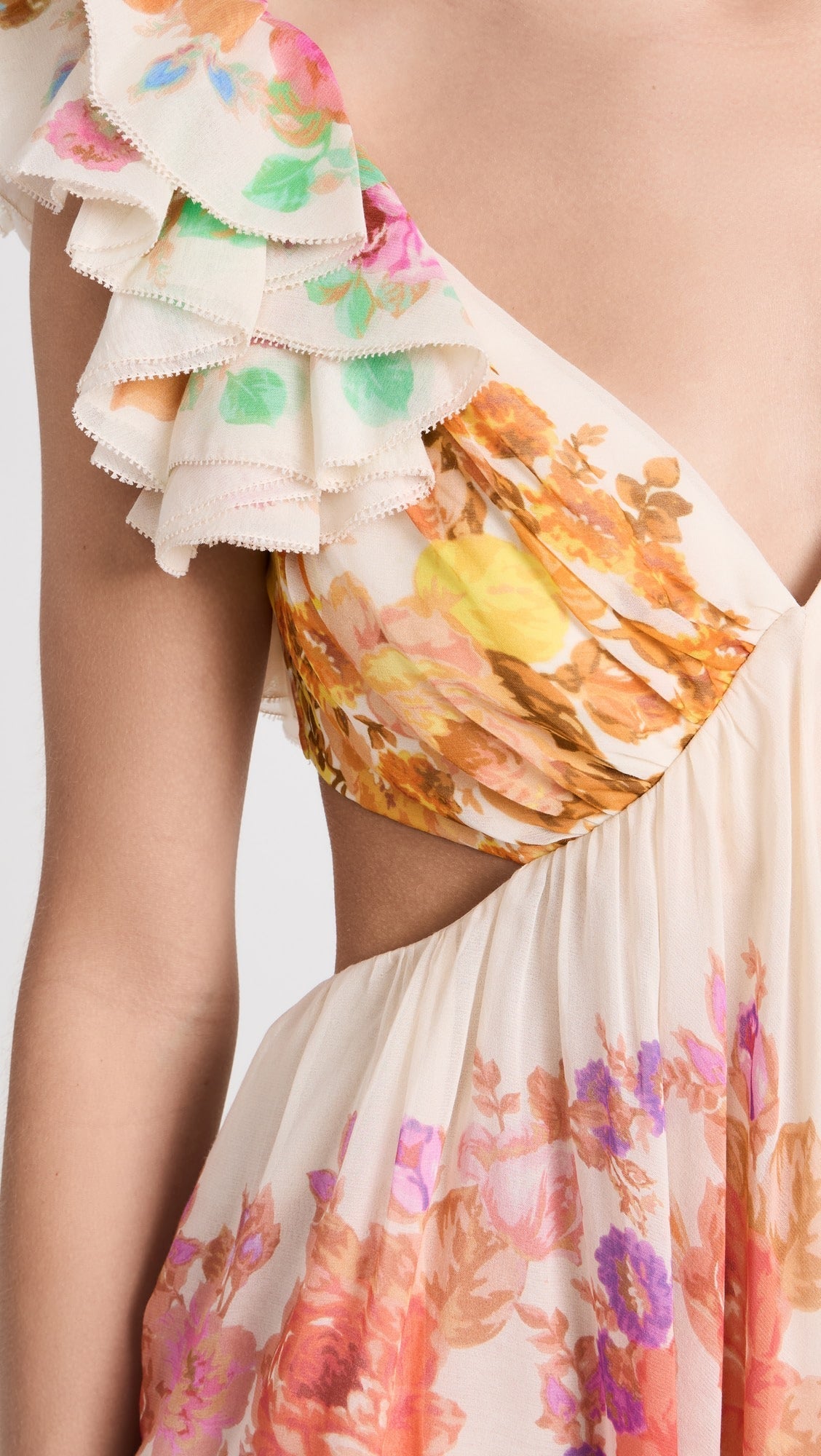 Zelia | Vestido Midi con Tirantes de Volantes