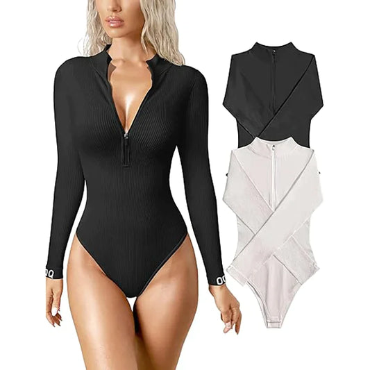 BeautyDiamond® - Zipper Bodysuit for Fall